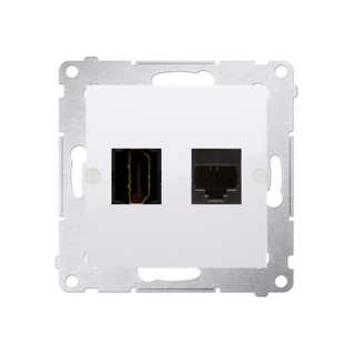 SIMON54 Gniazdo HDMI +RJ45(moduł); biały  DGHRJ45.01/11/KON