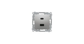 Simon54 ładowarka USB C+A (moduł), 30W, 230V; antracyt; DEC2CAQ.01/48; KONTAKT-SIMON  DEC2CAQ.01/43/KON
