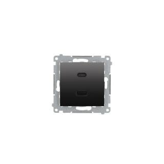 Simon54 ładowarka USB C+A (moduł), 30W, 230V; antracyt; DEC2CAQ.01/48; KONTAKT-SIMON  DEC2CAQ.01/48/KON