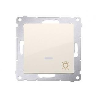 SIMON54 Przycisk „światło” z podświetleniem LED (moduł) 10AX, 250V~, szybkozłącza; kremowy  DS1L.01/41/KON