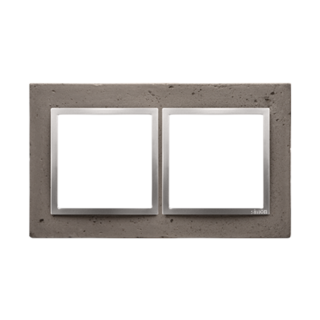 SIMON54 ramka 2-krotna Nature-Beton, MOKRA ROBOTA, IP20/IP44* (*IP44-należy zastosować zestaw uszczelek DUN2)  DRN2/96/KON