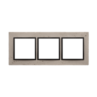SIMON54 ramka 3-krotna Nature-Beton, FUNDA MENTE, IP20/IP44* (*IP44-należy zastosować uszczelkę ramki DUN3)  DRN3/93/KON
