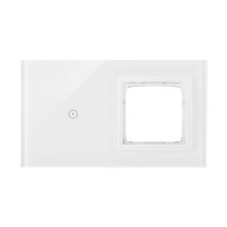 SIMON54 Touch Panel dotykowy S54 Touch, 2 moduły, 1 pole dotykowe + 1 otwór na osprzęt S54, biała perła  DSTR210/70/KON