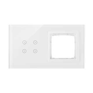 SIMON54 Touch Panel dotykowy S54 Touch, 2 moduły, 1 pole dotykowe poczwórne + 1 otwór na osprzęt S54, biała perła  DSTR240/70/KON