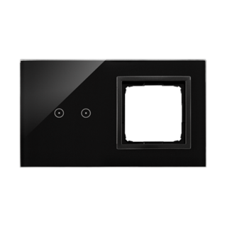 SIMON54 Touch Panel dotykowy S54 Touch, 2 moduły, 2 pola dotykowe poziome + 1 otwór na osprzęt S54, wulkaniczna lawa  DSTR220/75/KON