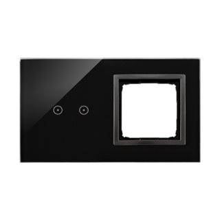 SIMON54 Touch Panel dotykowy S54 Touch, 2 moduły, 2 pola dotykowe poziome + 1 otwór na osprzęt S54, zastygła lawa  DSTR220/73/KON