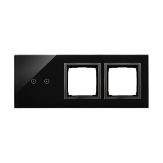 SIMON54 Touch Panel dotykowy S54 Touch, 3 moduły, 2 pola dotykowe poziome + 2 otwory na osprzęty S54, zastygła lawa  DSTR3200/73/KON