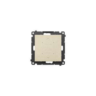 SIMON55 GO SHUTTER – Sterownik przyciskowy do obsługi rolety, żaluzji, markizy, firany, sterowany smartfonem [Wi-Fi], 2x5 A, 230 V, (moduł); Szampański mat  TEZ1W.01/144/KON