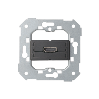 SIMON82 Gniazdo HDMI (V1.4) żeńskie. Podłączenie HDMI kątowe. !Wymagana puszka podtynkowa wielopolowa (nie łączona)  7501094-039/KON