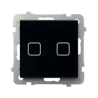 SONATA łącznik dotykowy świecznikowy czarny IP20 10AX  ŁPD-2RS/M/32/OSP