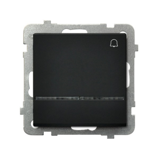 SONATA łącznik zwierny "dzwonek” z podświetleniem CZARNY METALIK  ŁP-6RS/M/33/OSP
