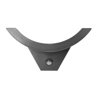 SPINEL LED 10W, oprawa ogrodowa z czujnikiem ruchu 140°, 800lm, IP54, 4000K, IK10, szara  AD-OP-6119GLPMR4/ORN