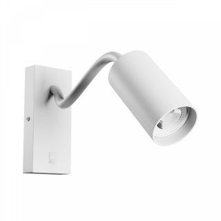 Squalla Variosa Flexi Switch GU10 Kinkiet 230V IP20 55x100x410mm BiaŁy OkrĄgŁa  SLIP006023/WOJ