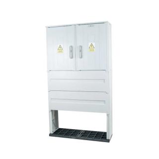 SSTN80x58/2+FTN80 PMN77x52 obudowa termoutrardzalna z cokołem dwukomorowa (bez zamka, tablica PVC) lakier  IOB-44221-01-198/INC