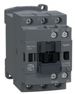 Stycznik mocy Easy TeSys Control 3P 9A AC-3 4kW, cewka: 24VDC 50/60Hz, styk pomocniczy: 1NC; LC1E0901BD, SCHNEIDER ELECTRIC  LC1E0901BD/SCH