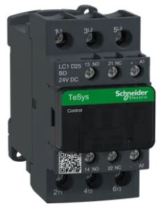 Stycznik mocy TeSys D AC3 25A 3P 1NO 1NC cewka 24VAC zaciski skrzynkowe; LC1D25BD, SCHNEIDER ELECTRIC  LC1D25BD/SCH