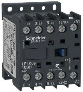 Stycznik mocy, TeSys K, 9A, 3P, 1NO, cewka 24VDC, zaciski skrzynkowe; LP1K0910BD, SCHNEIDER ELECTRIC  LP1K0910BD/SCH