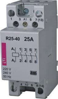 Stycznik modułowy 25A 4 styki zwierne (2 mod. 4 bieg.), R 25-40 24V; ETI  002462311/ETI