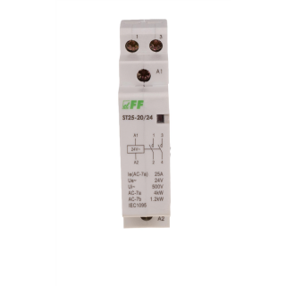 Stycznik modułowy, montaż na szynie, styki 2NO, 25A  ST25-20-24V/FIF