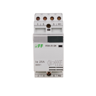 Stycznik modułowy, montaż na szynie, styki 3NO+1NC, 25A  ST25-31-24V/FIF