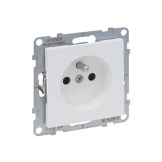 SUNO Gniazdo pojedyncze 2P+Z 16A 250V zaciski automatyczne z przesłoną, białe; 721180, LEGRAND  721180/LEG