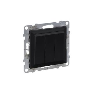 SUNO Łącznik potrójny 20A 250V zaciski śrubowe, czarny; 721403, LEGRAND  721403/LEG