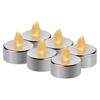 Świeczki tealight srebrne CR2032, vintage  DCCV12/EMO