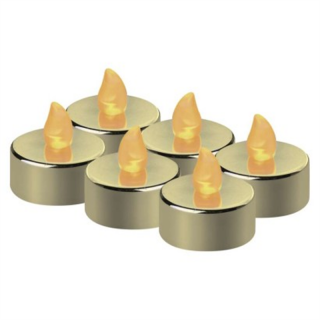 Świeczki tealight złote CR2032, vintage  DCCV13/EMO