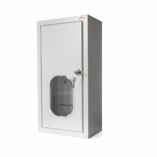 Szafka licznikowa natynkowa 1-licznikowa 1-fazowy elektroniczny 6 modułów IP31 220x430x130 Biała z zamkiem i szybą NRL 1F 6 WE ZSZ; 4-331E, SABAJ  4-331E/SAB