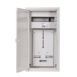 Szafka licznikowa natynkowa metalowa 1-licznikowa 3-fazowy 12 modułów IP31 310x580x220 Biała z zamkiem NRL 12 Z; 4-284, SABAJ  4-284/SAB