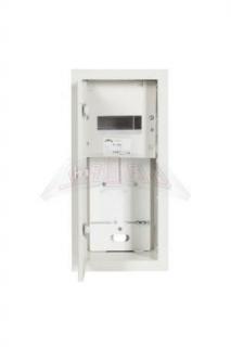 Szafka licznikowa podtynkowa metalowa, 1 licznik 1-fazowy elektroniczny + 6 modułów 1x6M, z zamkiem i szybką, IP31 180x430x120mm, biała, RL 1F 6E ZSZ; 2-060E, SABAJ  2-060E/SAB