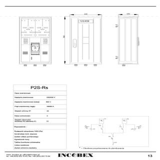 Szafka pomiarowa słupowa P2S-Rs - 58x40x25cm - rozłącznik RBK-00 max 160A  R1B21-0002-001/INC