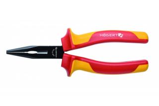 Szczypce wydłużone proste 160 mm 1000V VDE; HT1P913, HOGERT  HT1P913/GTV