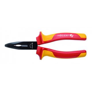 Szczypce wydłużone wygięte 160mm 1000V VDE; HT1P919, HOGERT  HT1P919/GTV
