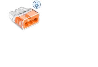 Szybkozłączka wtykowa SCP3 B10 do drutów i wielodrutów 0,75…4 mm2, 3-torowa, opak.=10 szt.; 88001008, SIMET  88001008/SIM