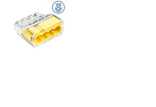 Szybkozłączka wtykowa SCP4 B10 do drutów i wielodrutów 0,75…4 mm2, 4-torowa, opak.=10 szt.; 88001004, SIMET  88001004/SIM
