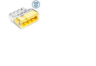 Szybkozłączka wtykowa SCP4 do drutów i wielodrutów 0,75…4 mm2, 4-torowa, karton=100szt.; 88000004S, SIMET  88000004S/SIM