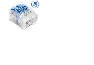 Szybkozłączka z dźwignią SCL2 B10 do linek i drutów 0,2…4 mm2, 2-torowa, opak=10 szt.; 88001303, SIMET  88001303/SIM