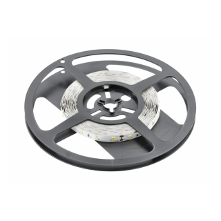 Taśma Flash 24V 2835, 300 LED neutralny biały 4000K, 48W, bez żelu 8mm, Rolka 5m (2 kable)  LD-2835-24V-300-20-NE4/GTV