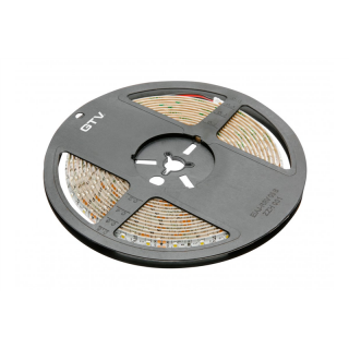 Taśma Flash 2835MW, 600 LED zimny biały, 7,6W/m, bez żelu 8mm, Rolka 5m, 12V  LD-2835MW-600-20-ZB/GTV