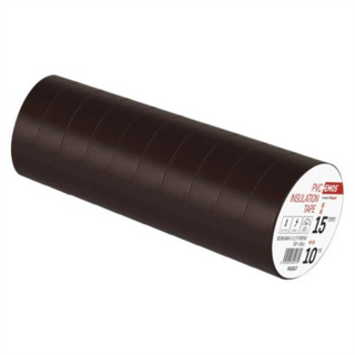 Taśma izolacyjna PVC 15mm / 10m brązowa  F61517/EMO