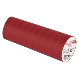 Taśma izolacyjna PVC 15mm / 10m czerwona  F61513/EMO
