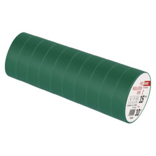 Taśma izolacyjna PVC 15mm / 10m zielona  F61519/EMO
