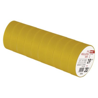 Taśma izolacyjna PVC 19mm / 20m żółta  F61926/EMO