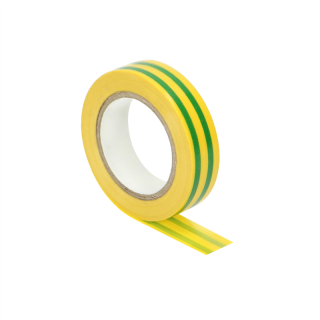 Taśma izolacyjna żółto/zielona, uniepalniona, szerokość 15mm, grubość 0,13mm, 10m długości  OR-AE-13214/YG/10M/ORN