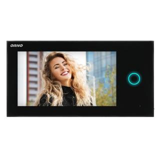 Wideo monitor bezsłuchawkowy, kolorowy, LCD 7", dotykowy, WI-FI, do zestawu APPOS, otwieranie bramy, czarny; OR-VID-WI-1068PMV, ORNO  OR-VID-WI-1068PMV/B/ORN