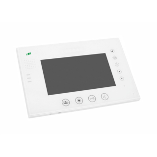 Wideodomofon: monitor 7" kolorowy z pamięcią, port karty SD, plastik/aluminium, czarny + zasilacz  MK-08F/FIF