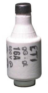 Wkładka topikowa 2A gF(szybki) 500V (BiWts), DII DZ/gF 2A/500V; 002312101, ETI POLAM  002312101/ETI