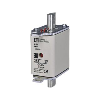 Wkładka topikowa przemysłowa szybka KOMBI, NH00/WT-00 gF 25A/500V; 004114333, ETI POLAM  004114333/ETI