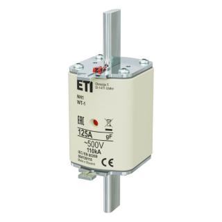 Wkładka topikowa przemysłowa szybka KOMBI, NH1/WT-1 gF 125A/500V; 004139118, ETI POLAM  004139118/ETI